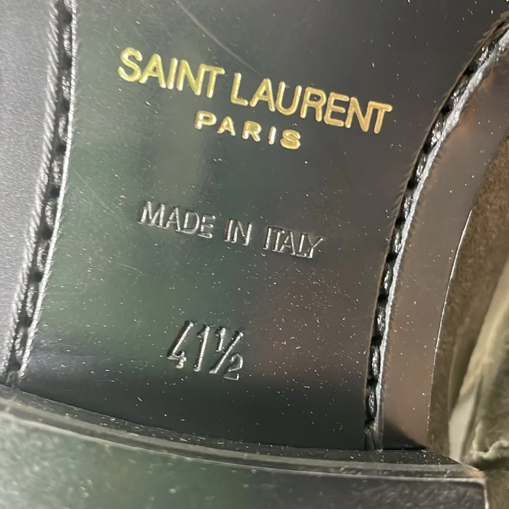 Saint Laurent Paris Wyatt Suede Chelsea Boot Gray/Black Size 41.5/8.5 - Picture 11 of 16